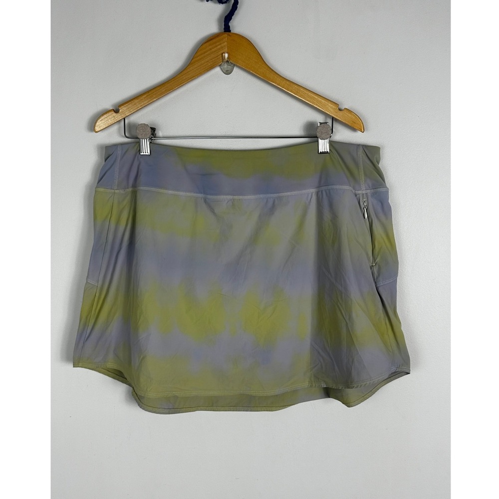 Knix Green Purple Athletic Skirt Skort Womens Size XL Tennis Golf Pickleball